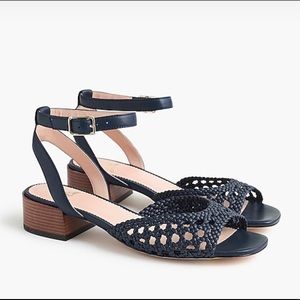 J. Crew Open-toe slingback heels with ankle strap